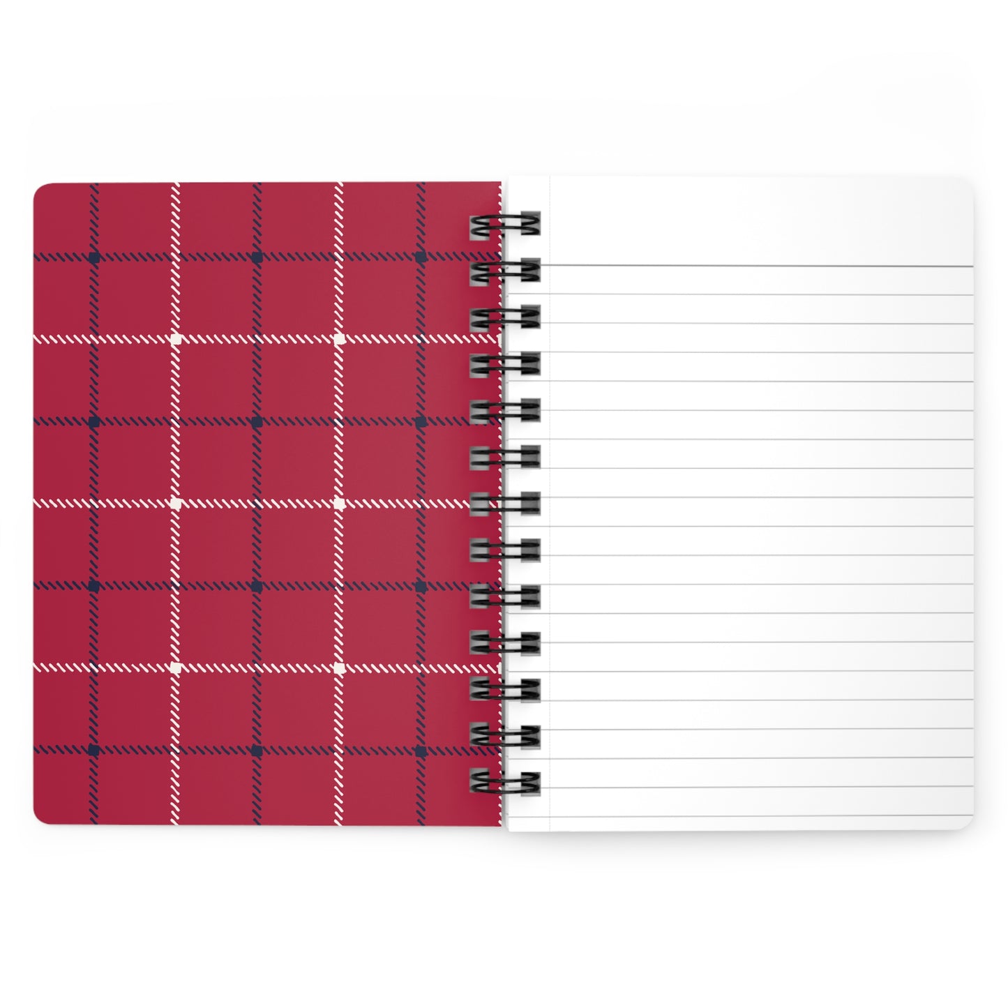 Plaid Spiral Bound Journal with Scottish Terrier Silhouette, Notebooks for Gifts, School Supplies, Writing, Pet Lovers