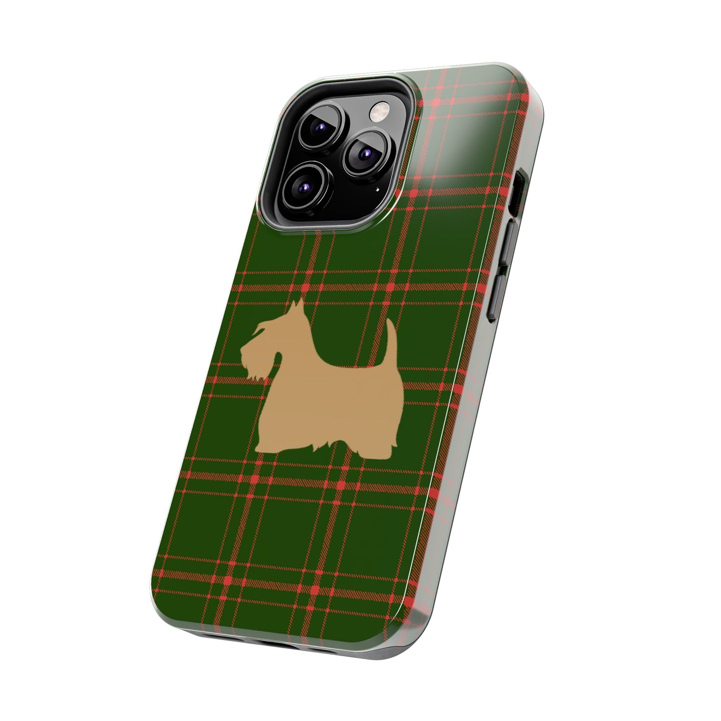 Scottish Terrier Phone Case, Tough Cases, Scottie Dog Phone Cover, Gift for Dog Lovers, Plaid Design