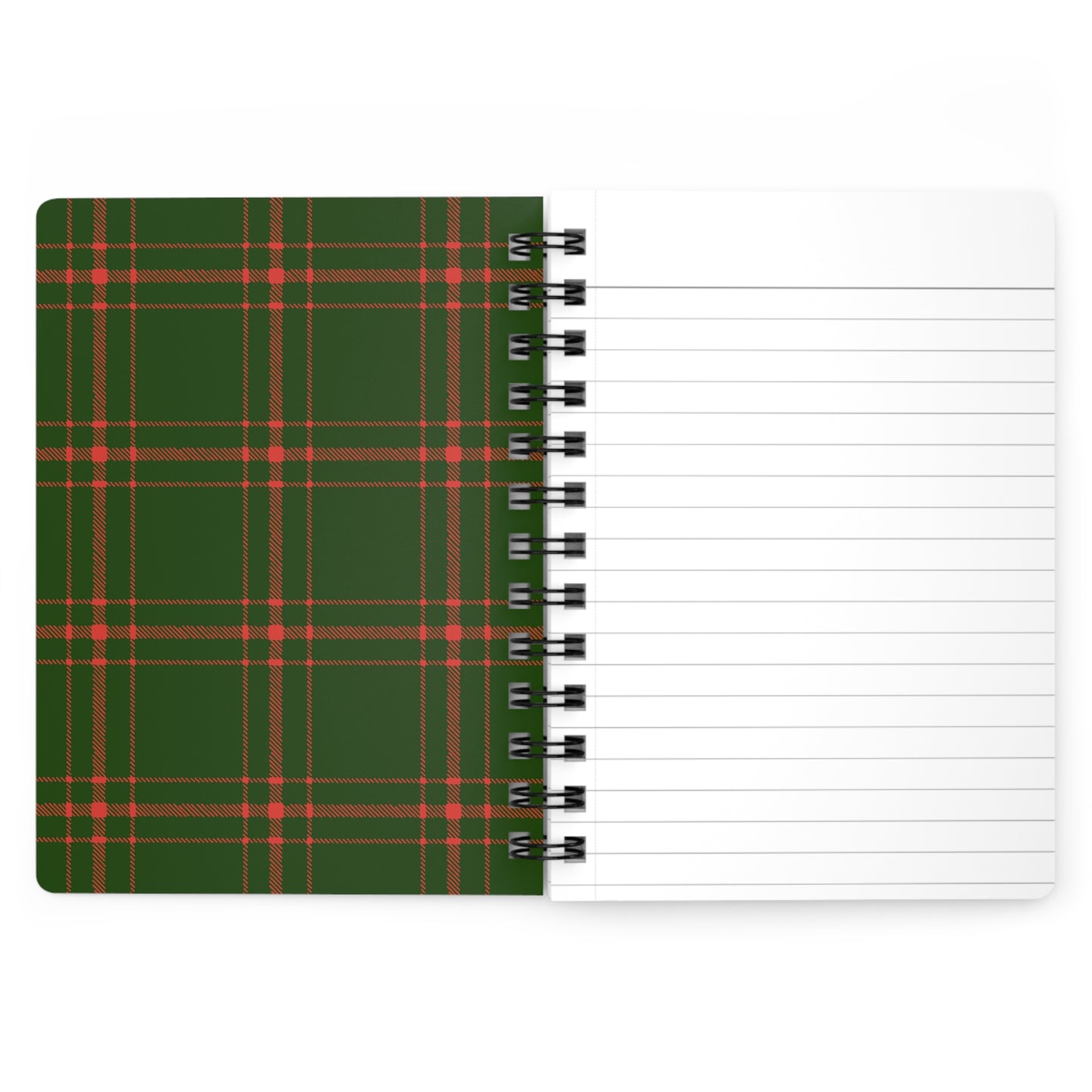 Plaid Spiral Bound Journal with Scottish Terrier Silhouette, Notebooks for Gifts, School Supplies, Writing, Pet Lovers