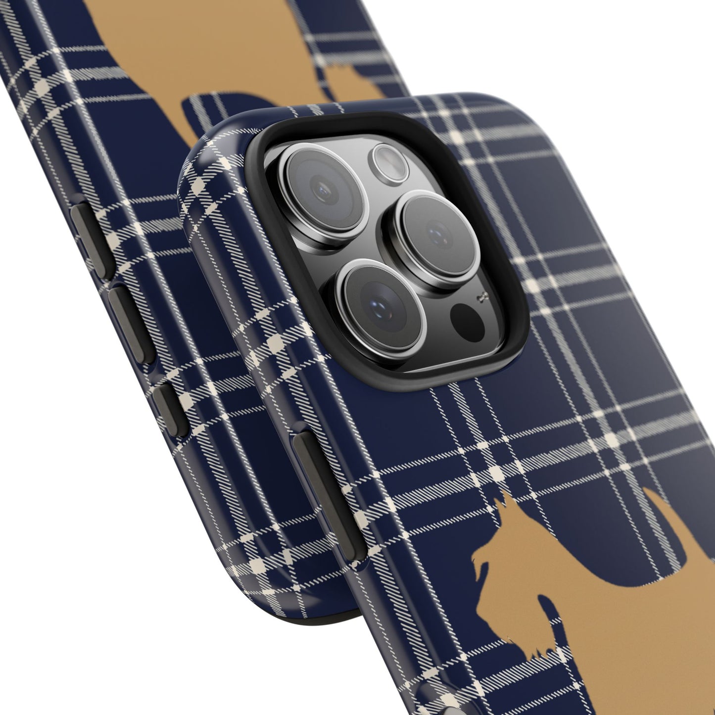 Scottish Terrier Phone Case, Tough Cases, Scottie Dog Phone Cover, Gift for Dog Lovers, Plaid Design