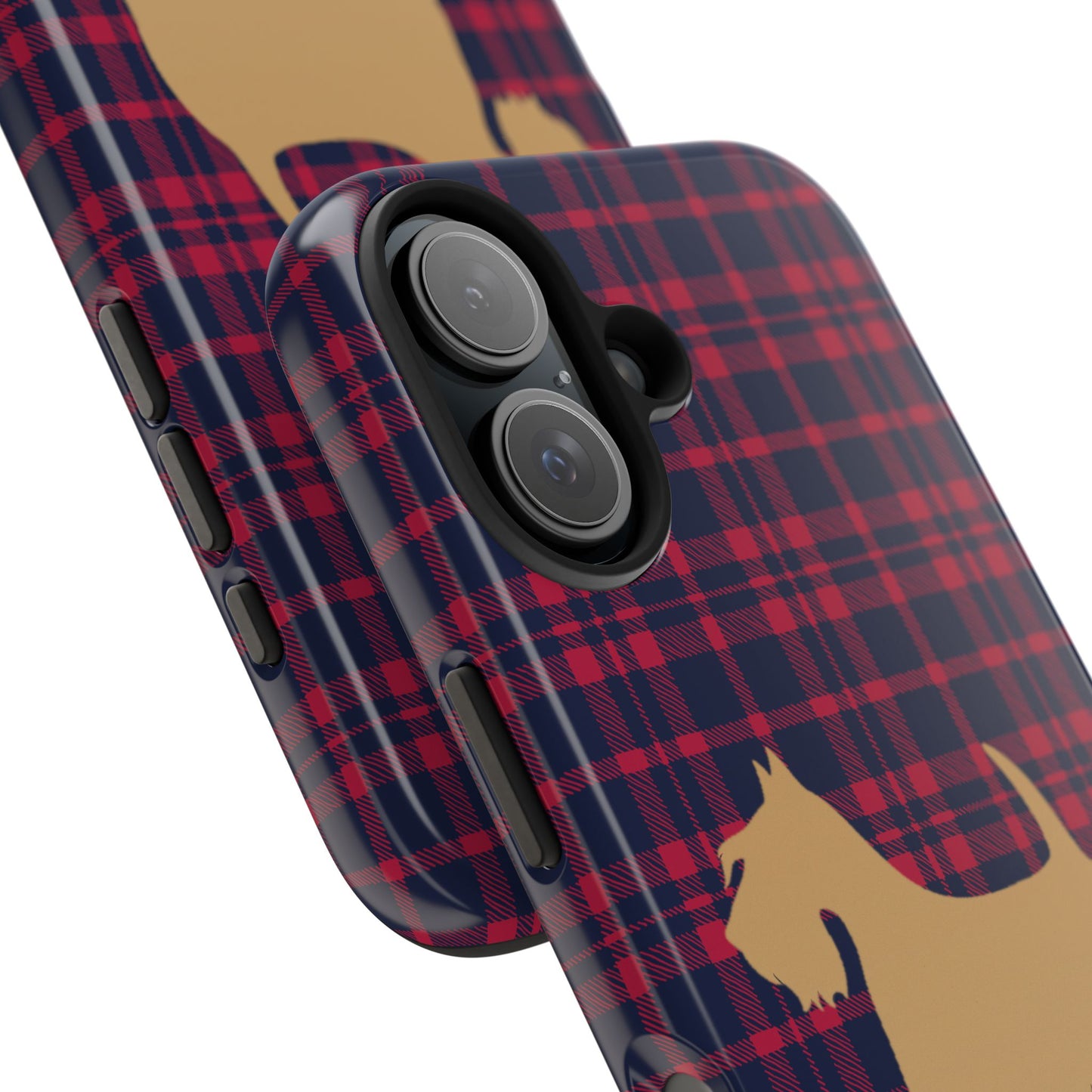 Scottish Terrier Phone Case, Tough Cases, Scottie Dog Phone Cover, Gift for Dog Lovers, Plaid Design