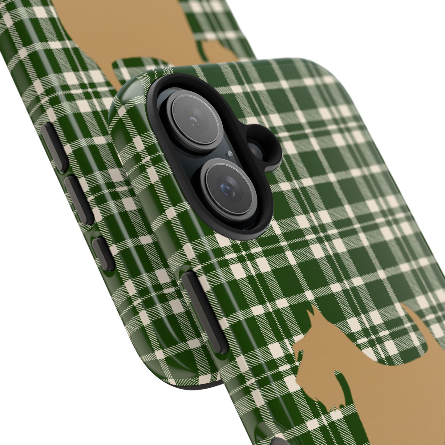 Scottish Terrier Phone Case, Tough Cases, Scottie Dog Phone Cover, Gift for Dog Lovers, Plaid Design