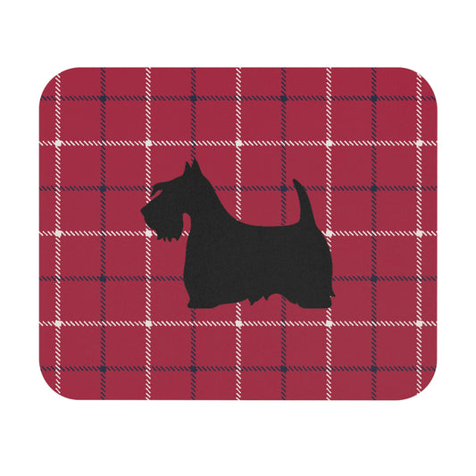 Scottish Terrier Plaid Dog Mouse Pad | Cute Dog Lover Gift | Office Decor | Stationery | Pet Themed Home Office Accessories | Animal Lover Merchandise