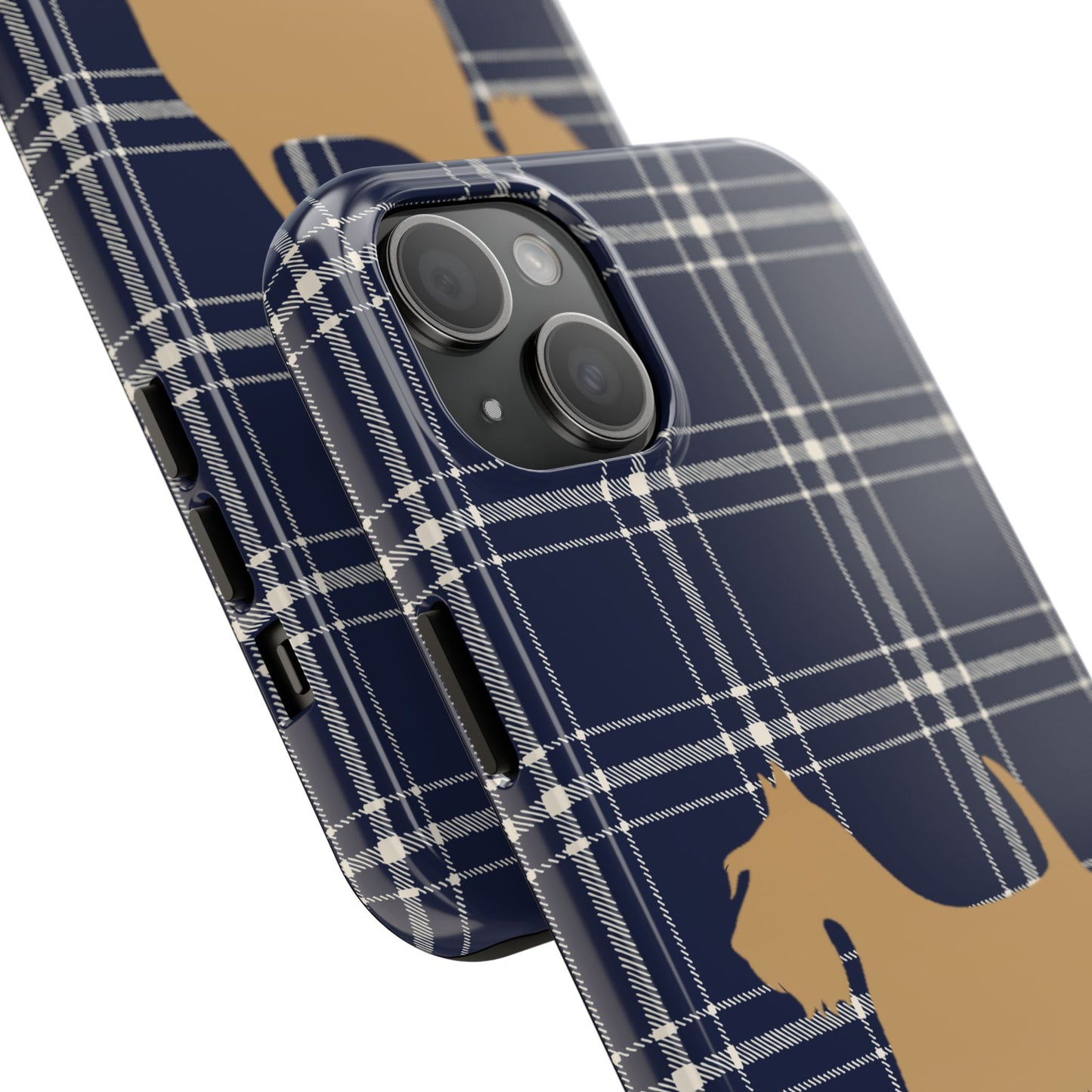 Scottish Terrier Phone Case, Tough Cases, Scottie Dog Phone Cover, Gift for Dog Lovers, Plaid Design
