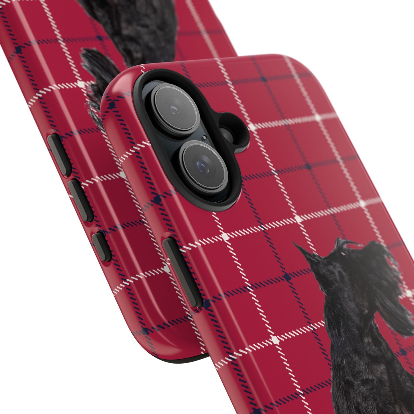 Scottish Terrier Phone Case, Tough Cases, Scottie Dog Phone Cover, Gift for Dog Lovers, Plaid Design
