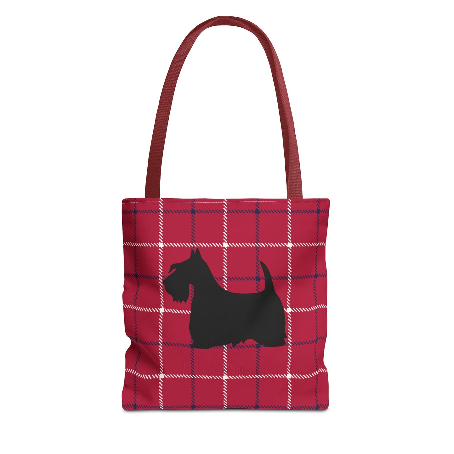 Plaid Scottish Terrier Tote Bag, Stylish Carryall for Pet Lovers, Perfect for Shopping, Beach Days, Teachers, Gifts, All-Occasion Bag