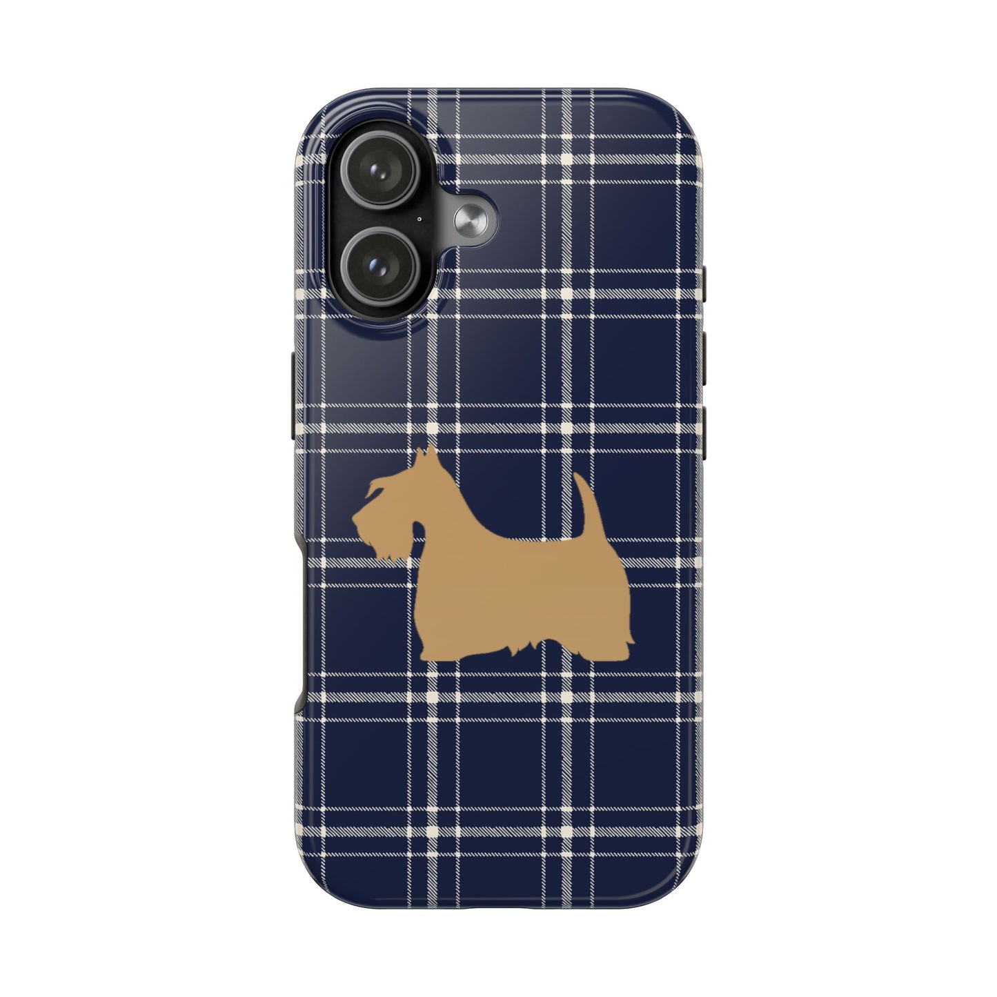 Scottish Terrier Phone Case, Tough Cases, Scottie Dog Phone Cover, Gift for Dog Lovers, Plaid Design