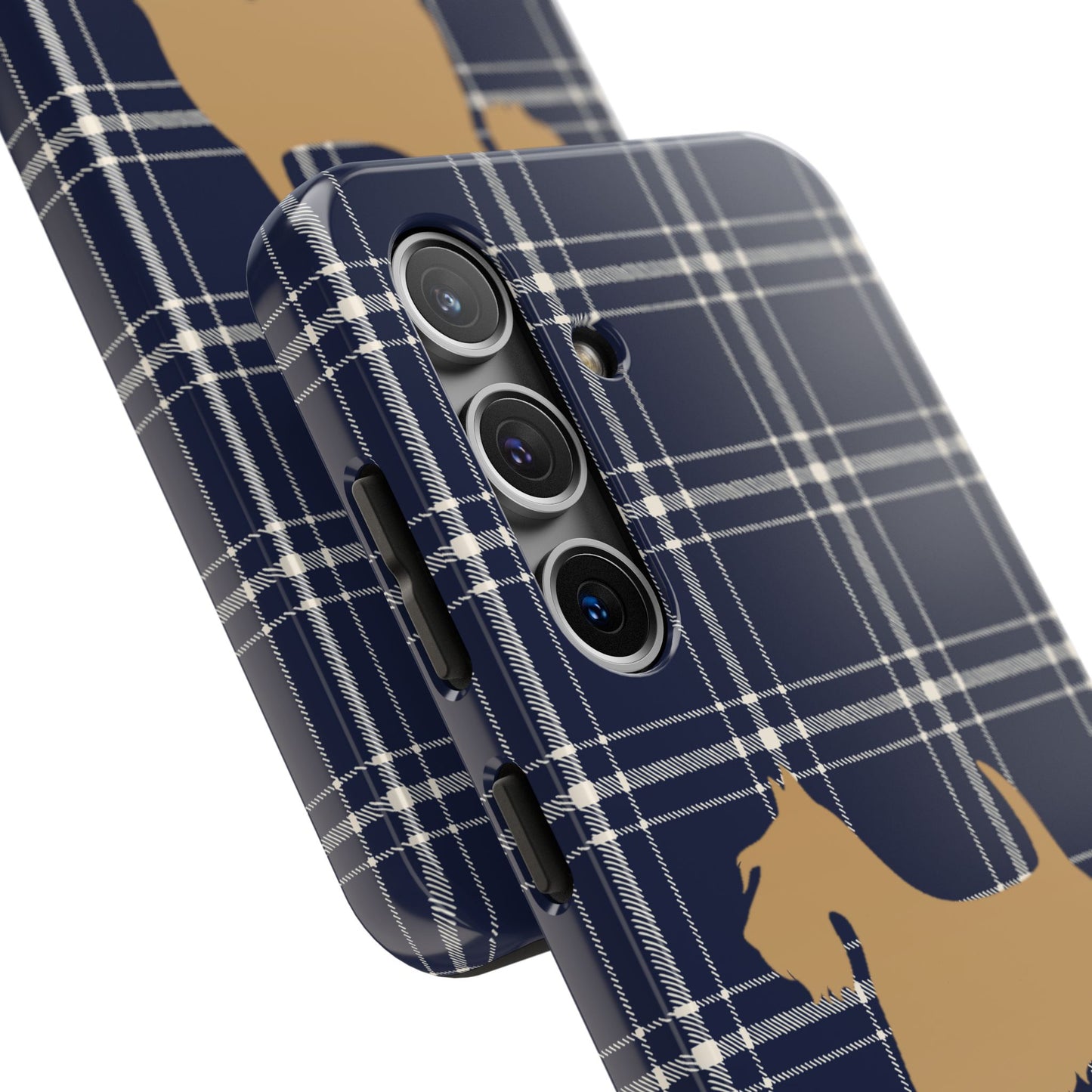 Scottish Terrier Phone Case, Tough Cases, Scottie Dog Phone Cover, Gift for Dog Lovers, Plaid Design