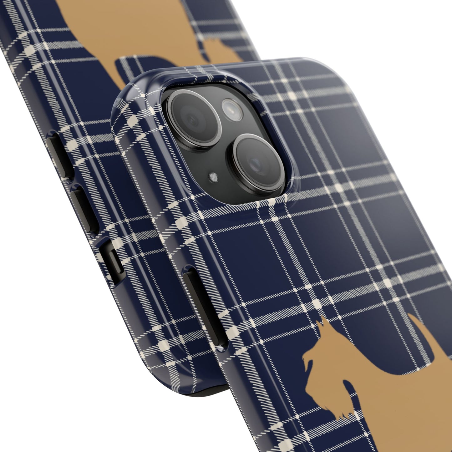 Scottish Terrier Phone Case, Tough Cases, Scottie Dog Phone Cover, Gift for Dog Lovers, Plaid Design