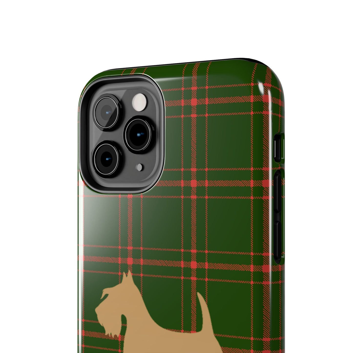 Scottish Terrier Phone Case, Tough Cases, Scottie Dog Phone Cover, Gift for Dog Lovers, Plaid Design
