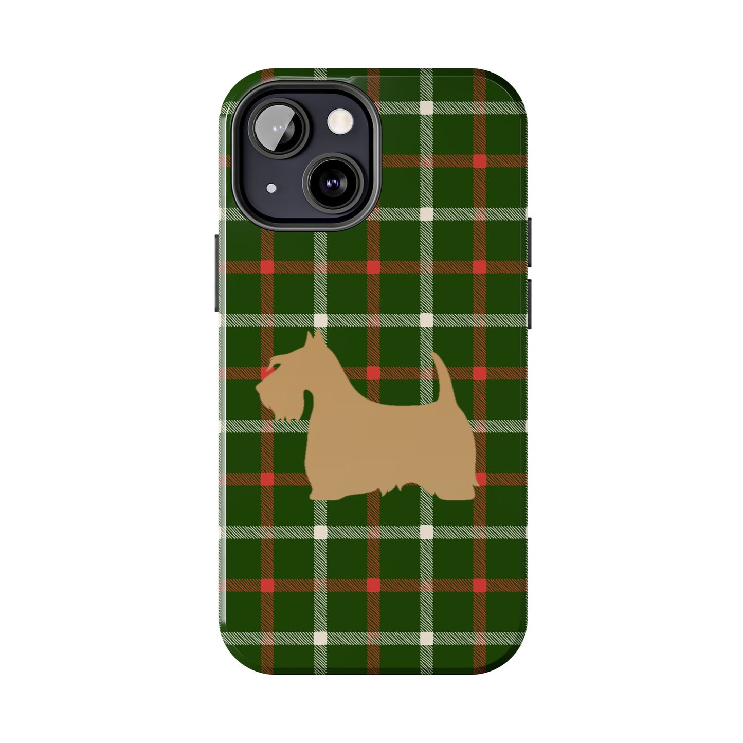 Scottish Terrier Phone Case, Tough Cases, Scottie Dog Phone Cover, Gift for Dog Lovers, Plaid Design