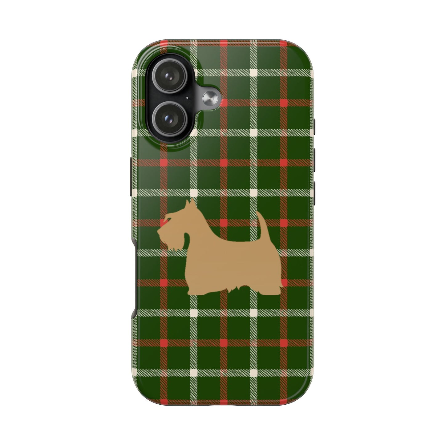 Scottish Terrier Phone Case, Tough Cases, Scottie Dog Phone Cover, Gift for Dog Lovers, Plaid Design