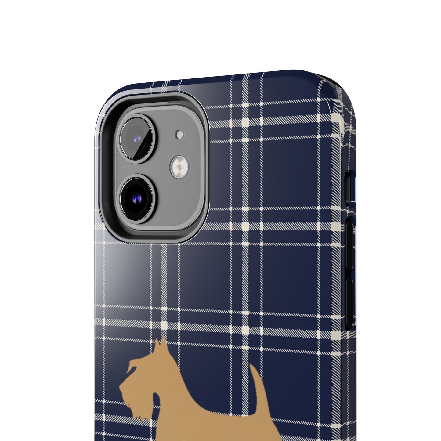 Scottish Terrier Phone Case, Tough Cases, Scottie Dog Phone Cover, Gift for Dog Lovers, Plaid Design