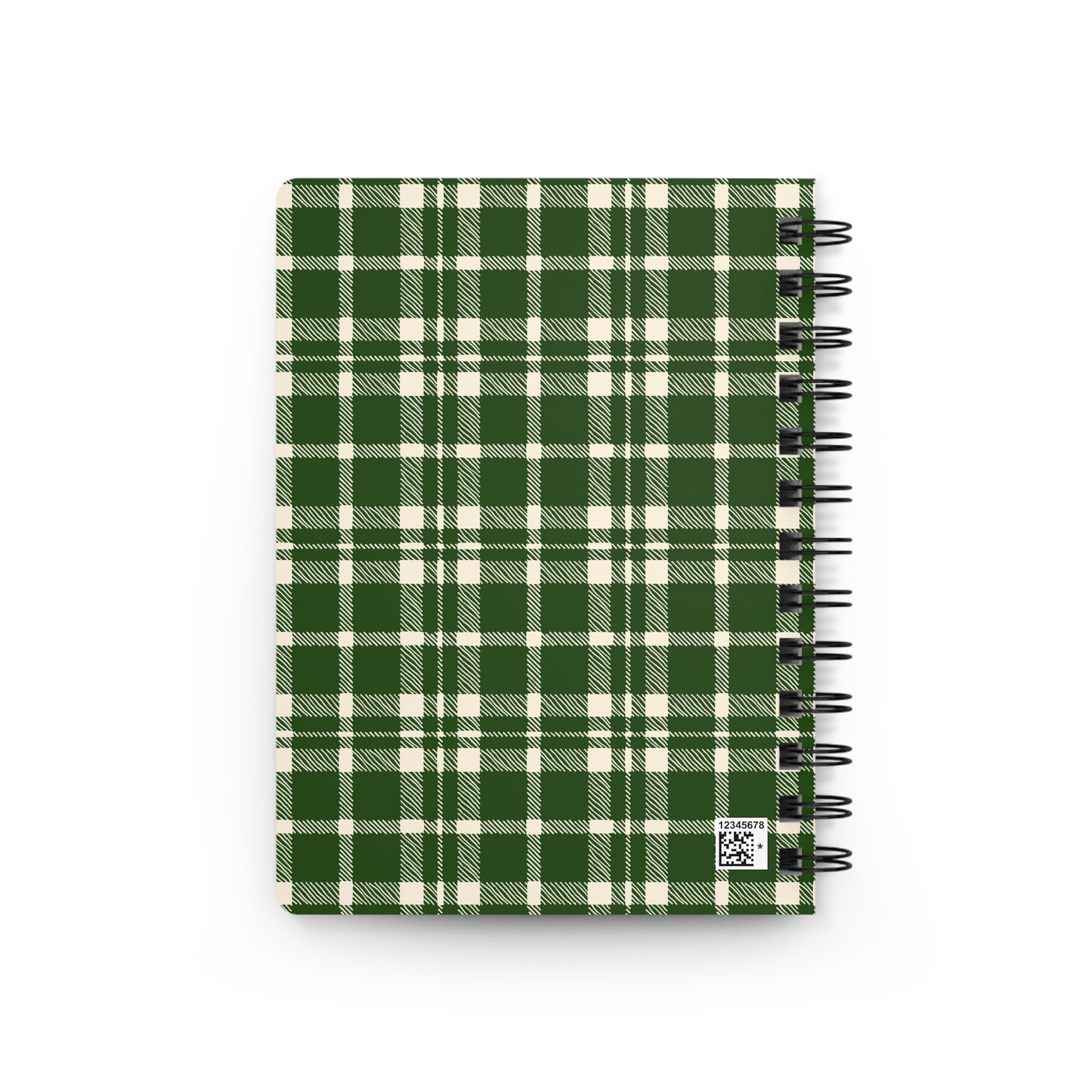 Plaid Spiral Bound Journal with Scottish Terrier Silhouette, Notebooks for Gifts, School Supplies, Writing, Pet Lovers