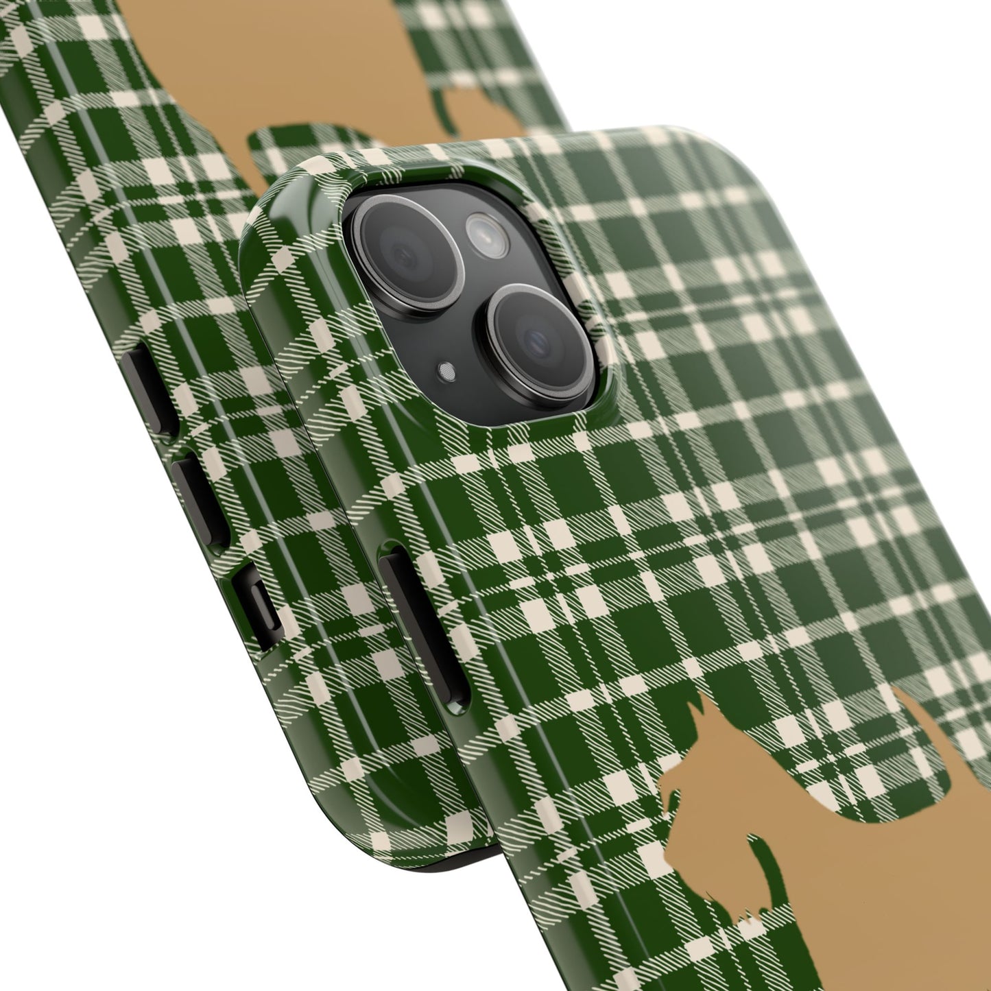 Scottish Terrier Phone Case, Tough Cases, Scottie Dog Phone Cover, Gift for Dog Lovers, Plaid Design