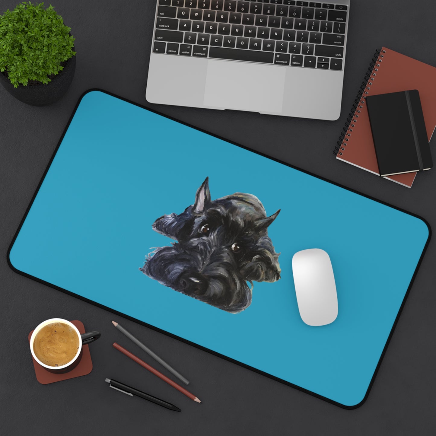 Scottish Terrier Desk Mat - Pet Lover Gift, Home Office Decor, Dog-Themed Desk Accessories, Personalized Gift, Animal Lover's Mat