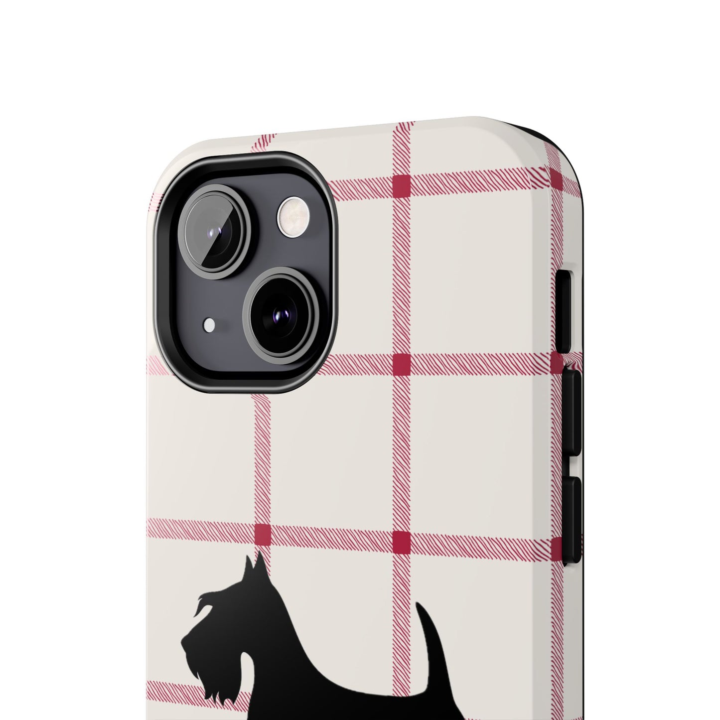 Scottish Terrier Phone Case, Tough Cases, Scottie Dog Phone Cover, Gift for Dog Lovers, Plaid Design