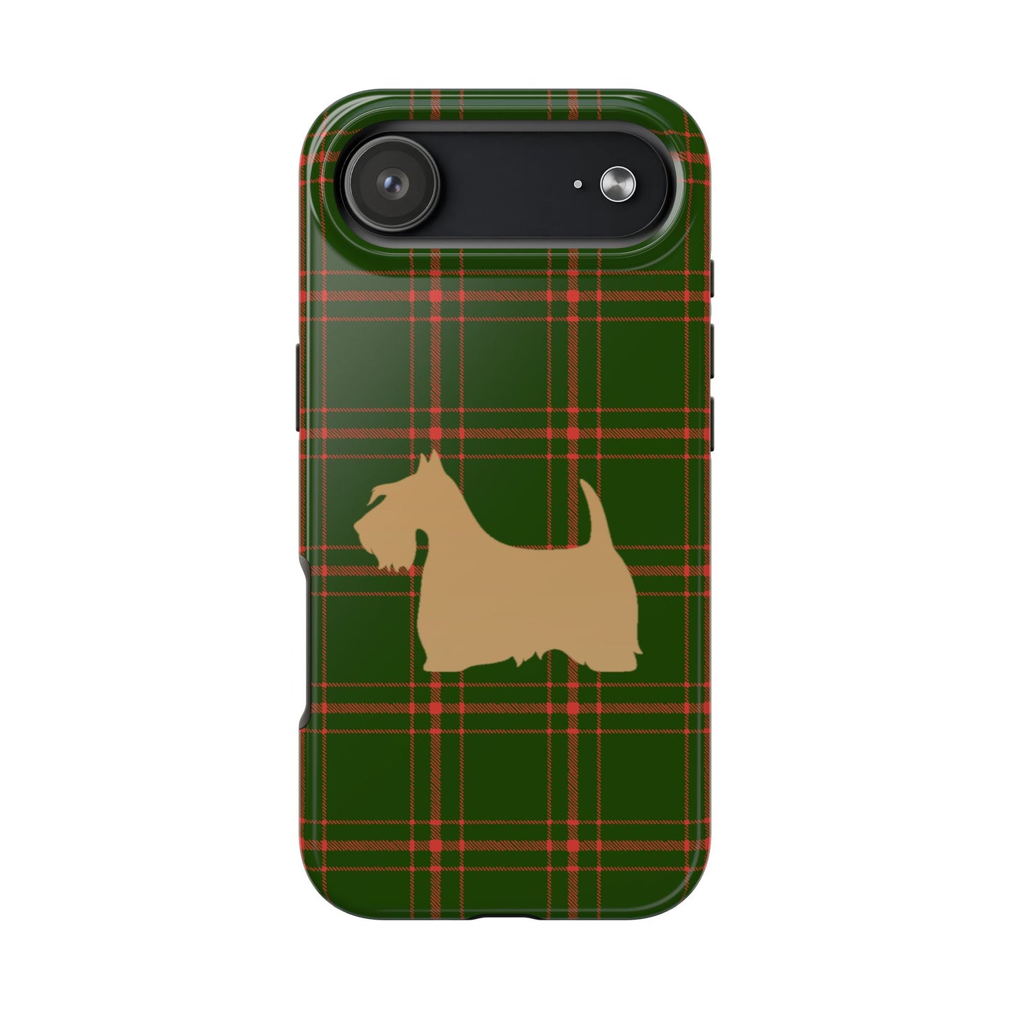 Scottish Terrier Phone Case, Tough Cases, Scottie Dog Phone Cover, Gift for Dog Lovers, Plaid Design
