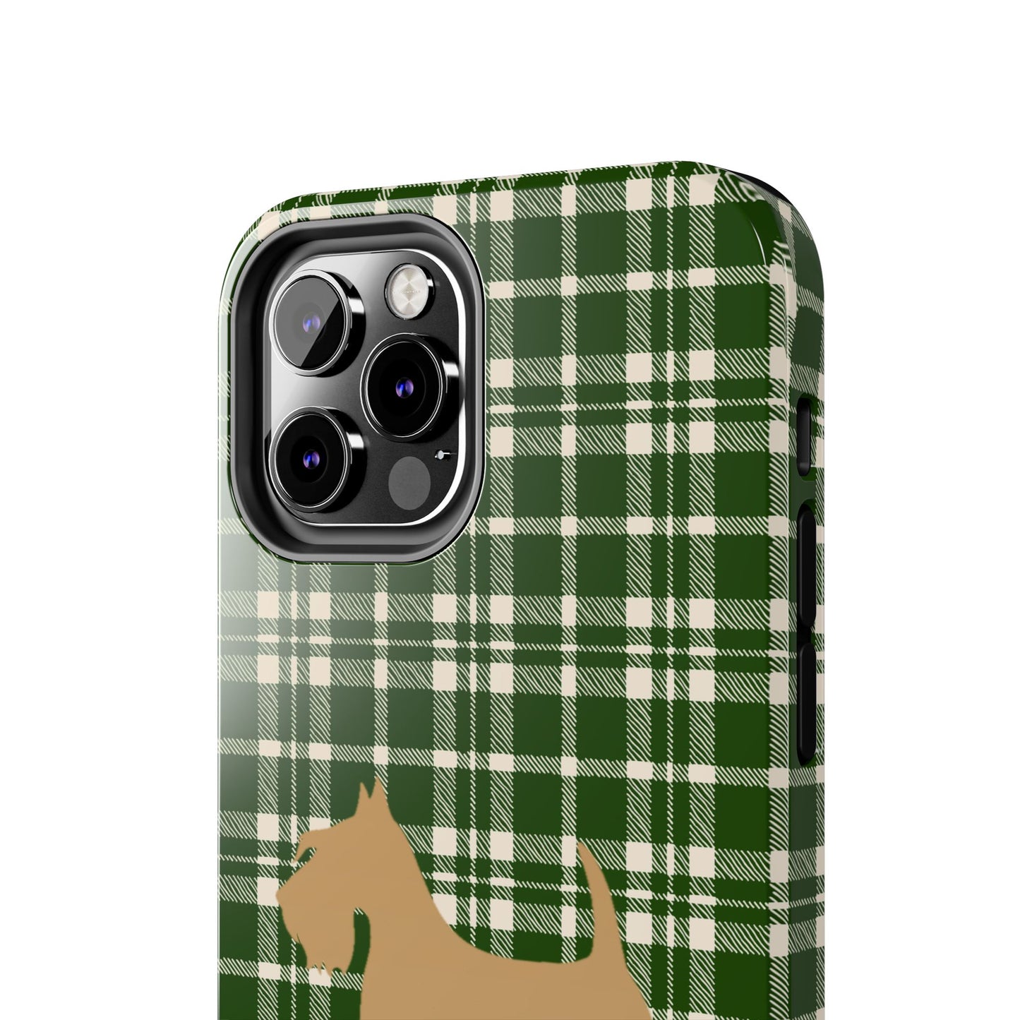 Scottish Terrier Phone Case, Tough Cases, Scottie Dog Phone Cover, Gift for Dog Lovers, Plaid Design