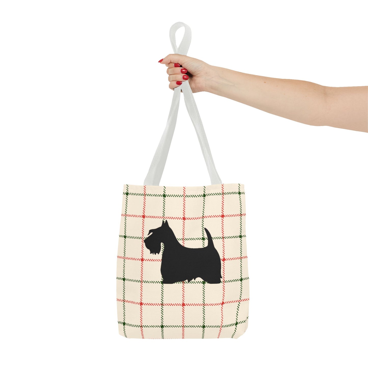 Plaid Scottish Terrier Tote Bag, Stylish Carryall for Pet Lovers, Perfect for Shopping, Beach Days, Teachers, Gifts, All-Occasion Bag
