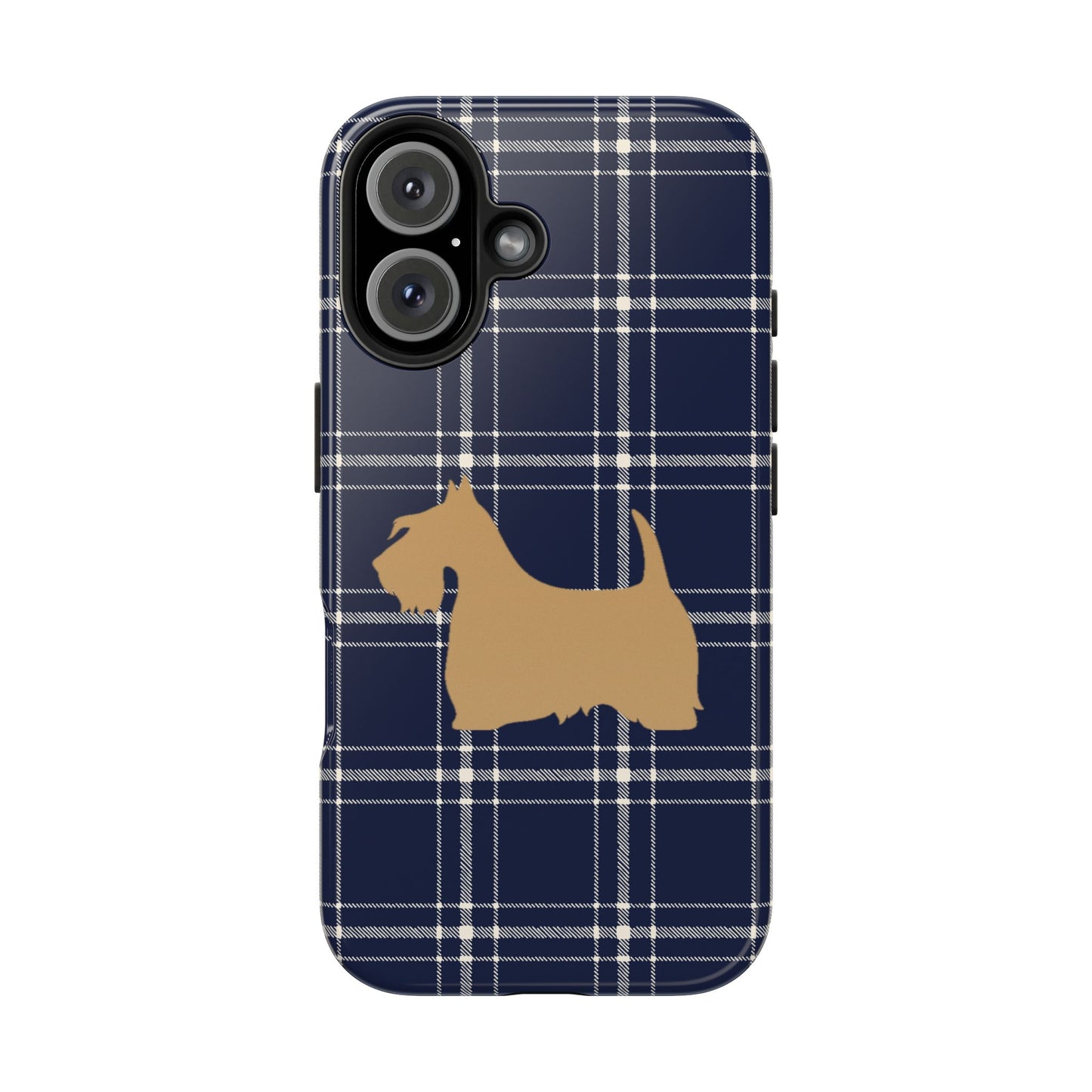 Scottish Terrier Phone Case, Tough Cases, Scottie Dog Phone Cover, Gift for Dog Lovers, Plaid Design