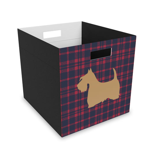 Scottish Terrier Plush Storage Box, Cozy Organizer, Home Decor, Pet-Friendly, Gift Idea, Game Room, Modern Storage Solution