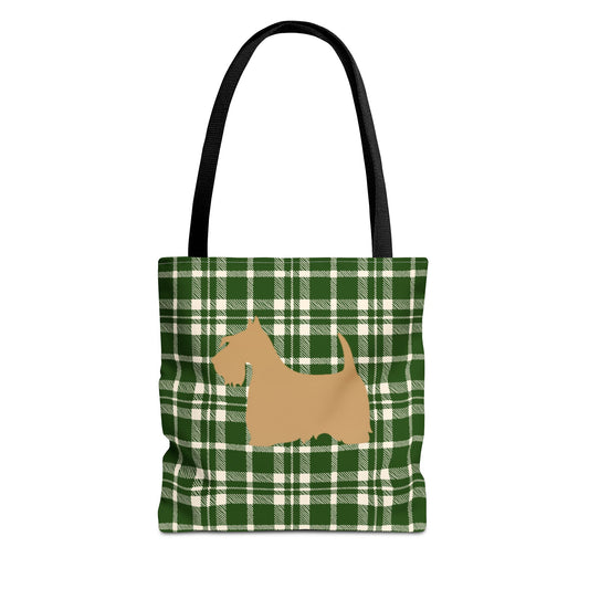 Plaid Scottish Terrier Tote Bag, Stylish Carryall for Pet Lovers, Perfect for Shopping, Beach Days, Teachers, Gifts, All-Occasion Bag