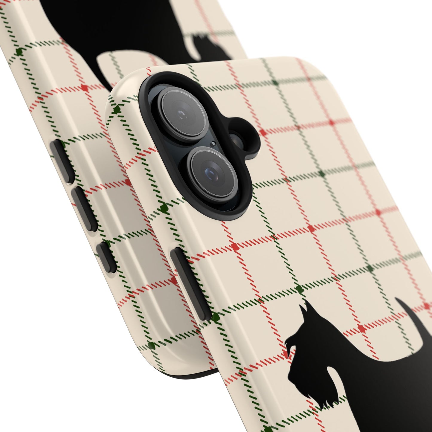 Scottish Terrier Phone Case, Tough Cases, Scottie Dog Phone Cover, Gift for Dog Lovers, Plaid Design