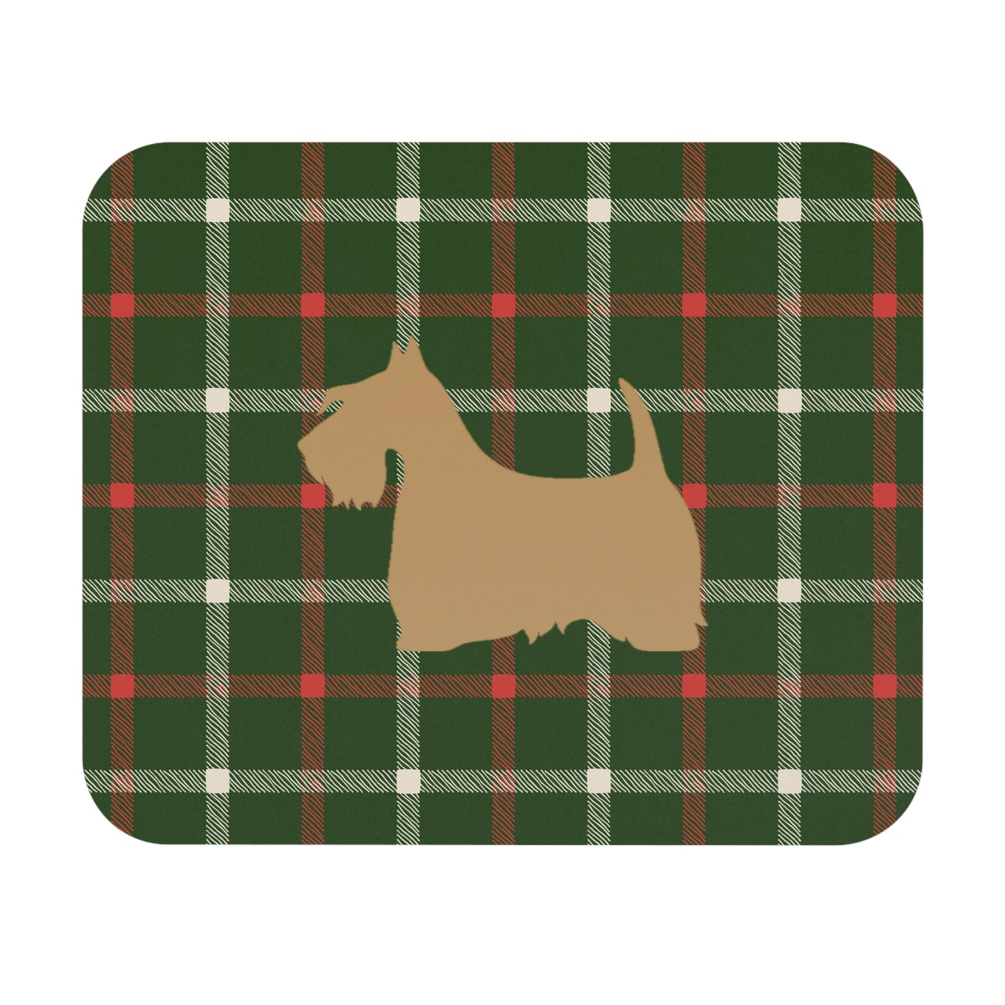 Scottish Terrier Plaid Dog Mouse Pad | Cute Dog Lover Gift | Office Decor | Stationery | Pet Themed Home Office Accessories | Animal Lover Merchandise
