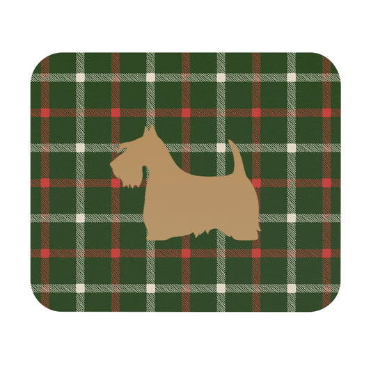 Scottish Terrier Plaid Dog Mouse Pad | Cute Dog Lover Gift | Office Decor | Stationery | Pet Themed Home Office Accessories | Animal Lover Merchandise