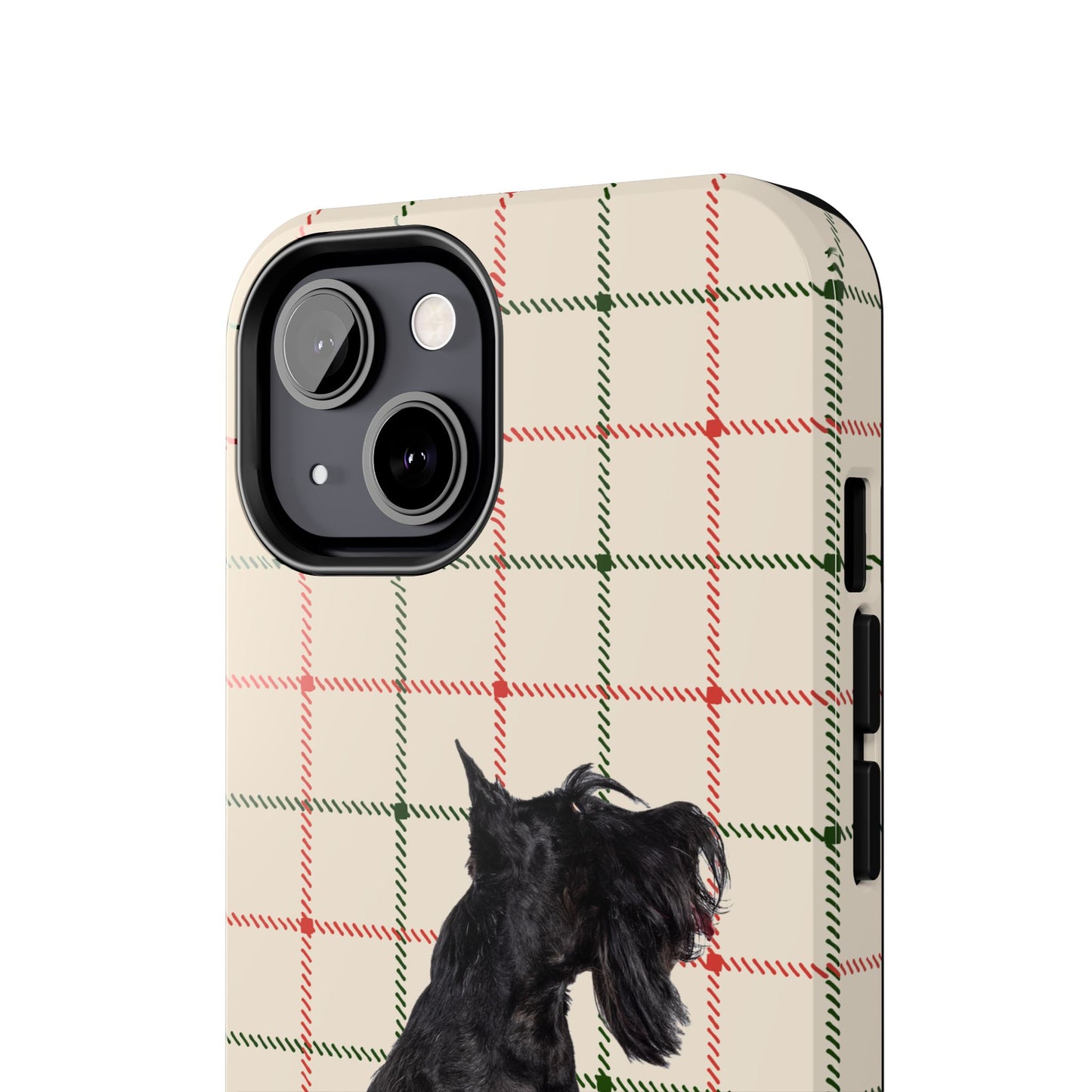 Scottish Terrier Phone Case, Tough Cases, Scottie Dog Phone Cover, Gift for Dog Lovers, Plaid Design
