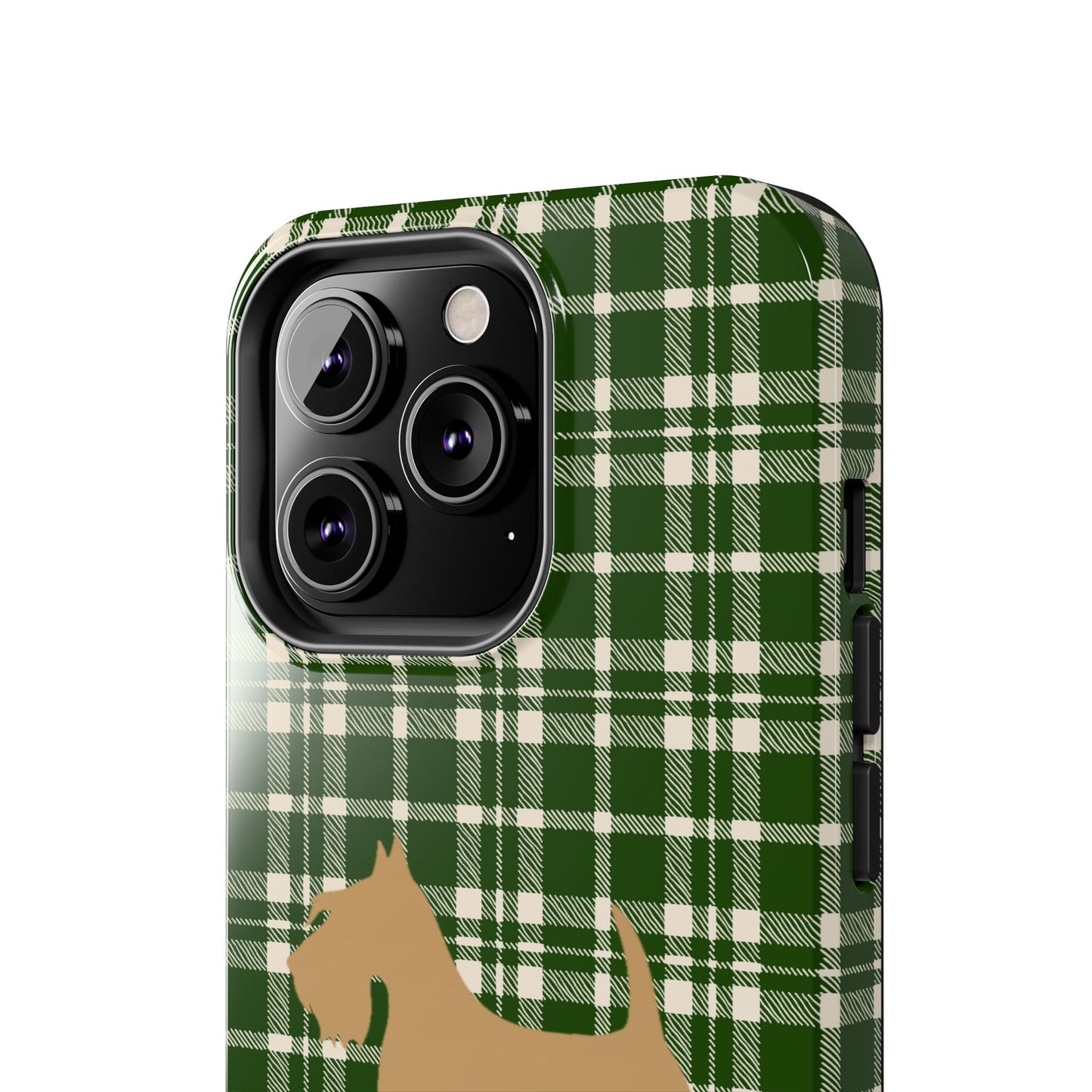 Scottish Terrier Phone Case, Tough Cases, Scottie Dog Phone Cover, Gift for Dog Lovers, Plaid Design
