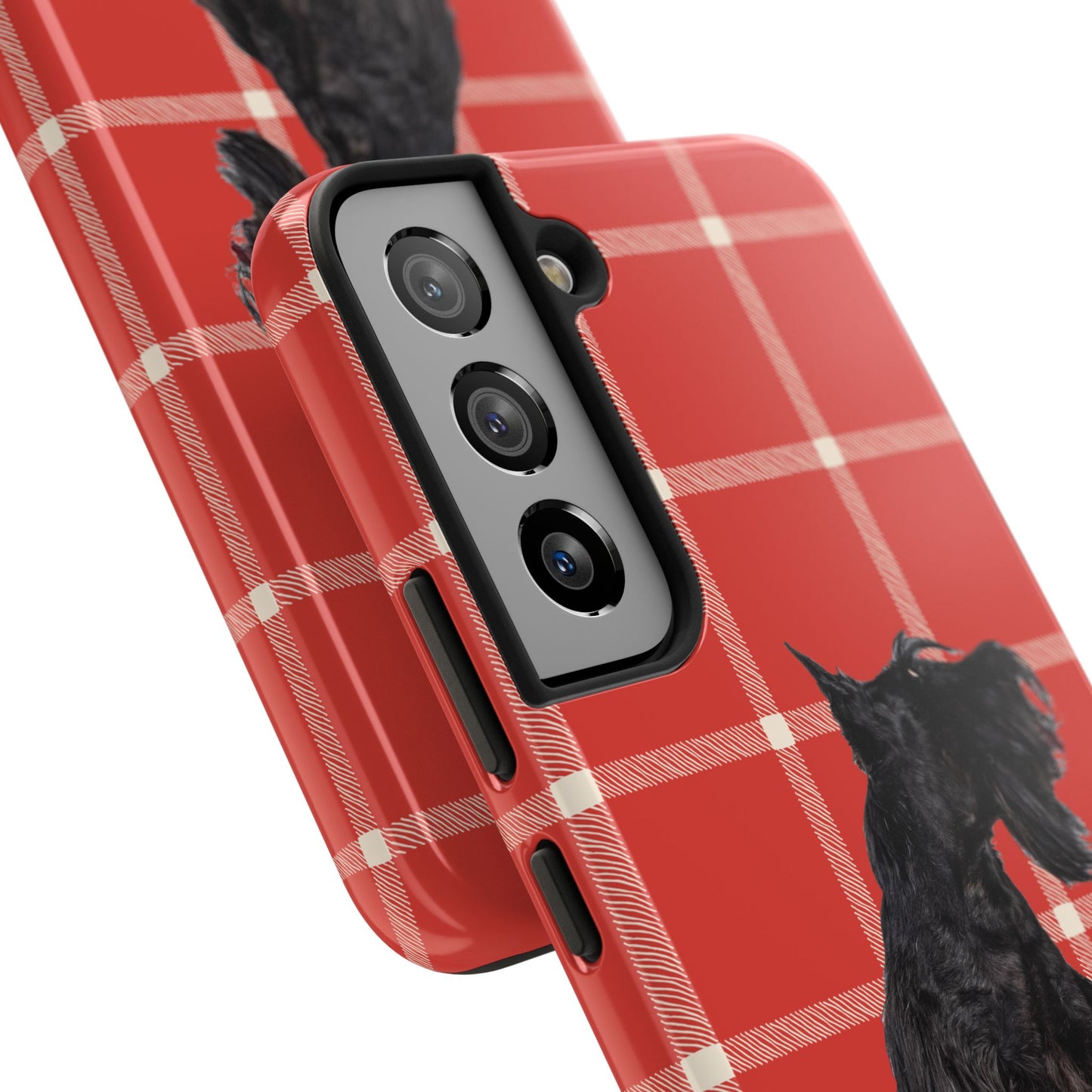 Scottish Terrier Phone Case, Tough Cases, Scottie Dog Phone Cover, Gift for Dog Lovers, Plaid Design