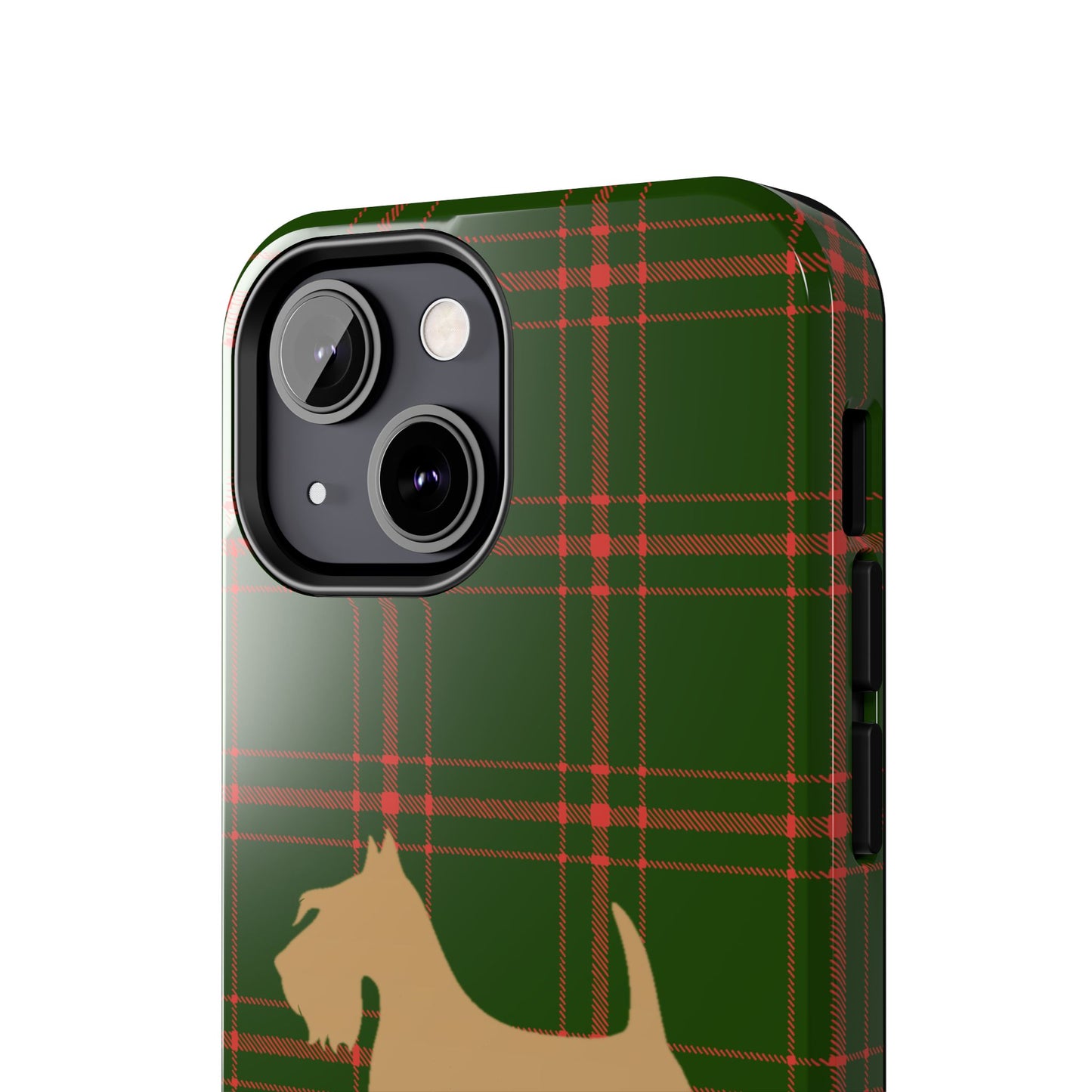 Scottish Terrier Phone Case, Tough Cases, Scottie Dog Phone Cover, Gift for Dog Lovers, Plaid Design