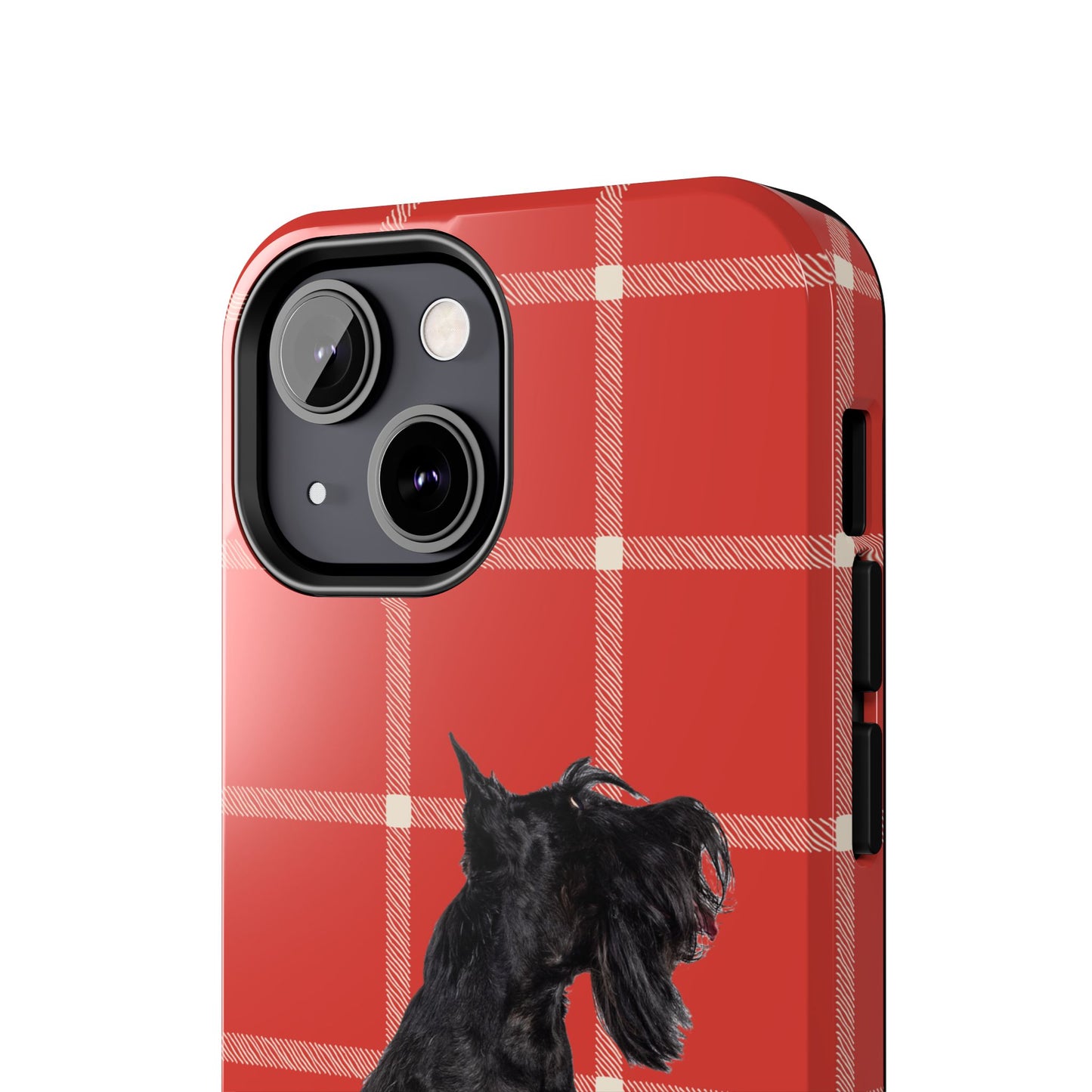 Scottish Terrier Phone Case, Tough Cases, Scottie Dog Phone Cover, Gift for Dog Lovers, Plaid Design