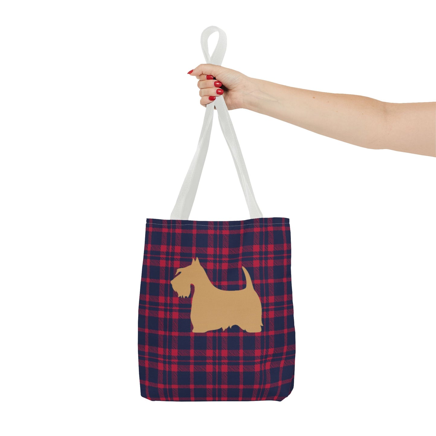 Plaid Scottish Terrier Tote Bag, Stylish Carryall for Pet Lovers, Perfect for Shopping, Beach Days, Teachers, Gifts, All-Occasion Bag