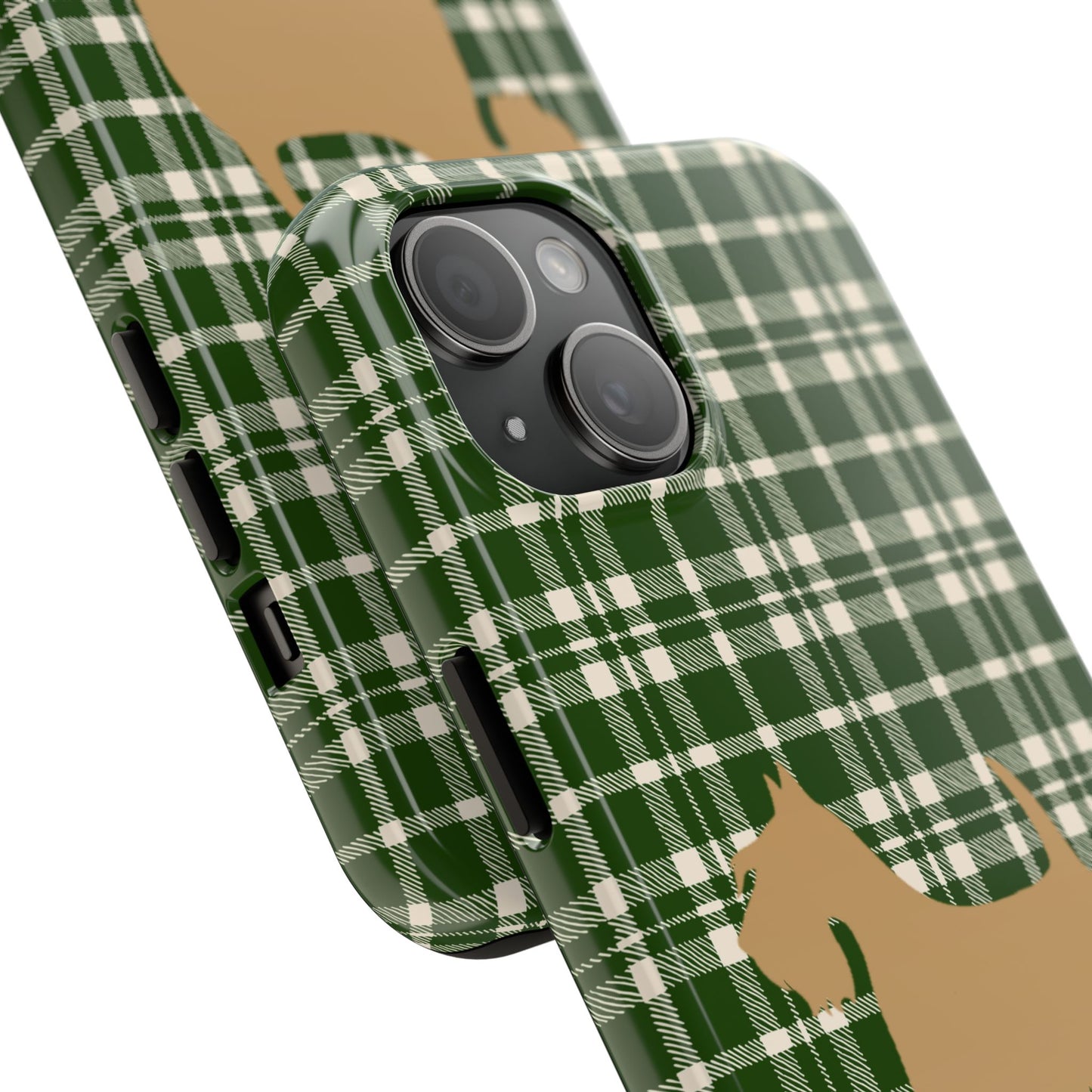 Scottish Terrier Phone Case, Tough Cases, Scottie Dog Phone Cover, Gift for Dog Lovers, Plaid Design