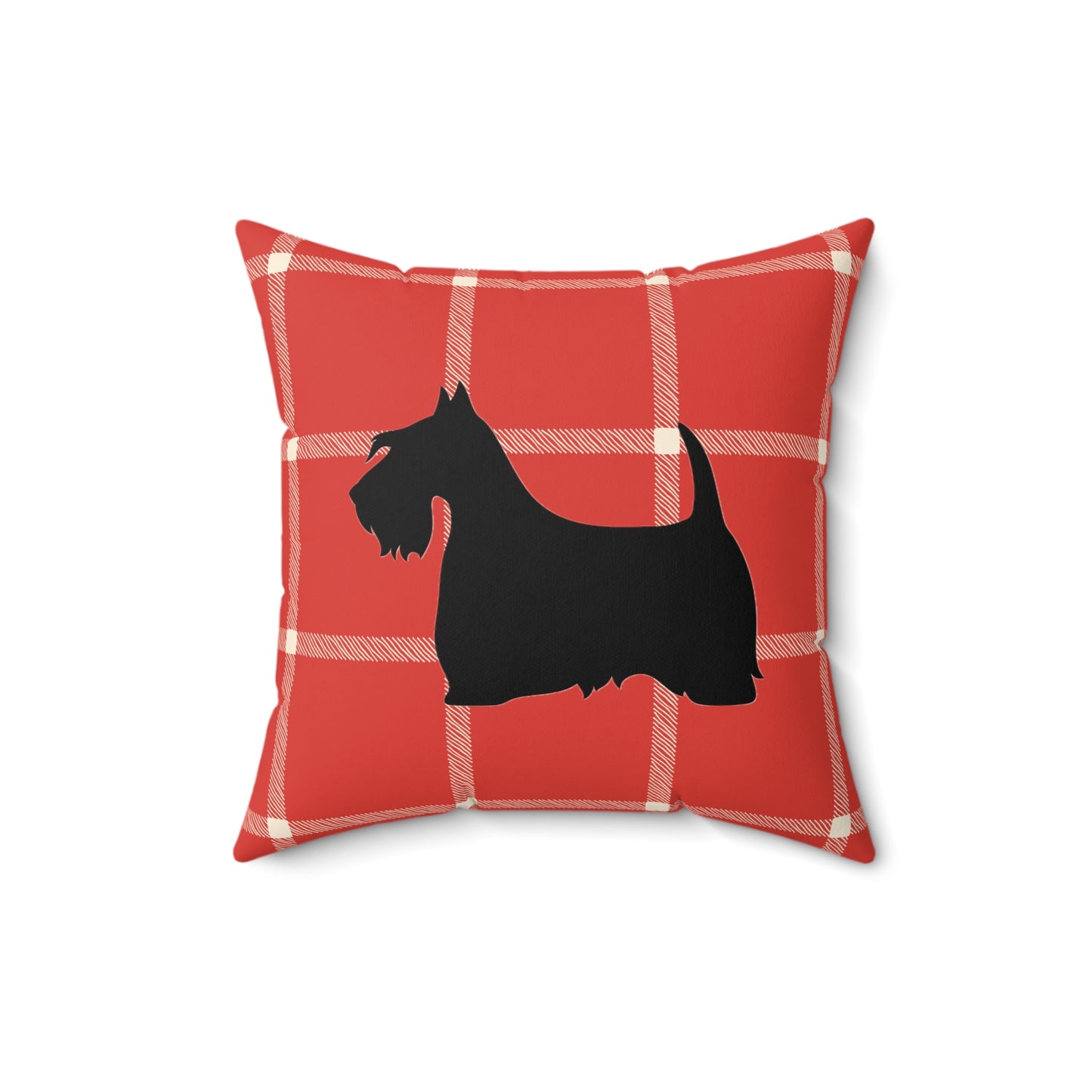 Scottish Terrier Faux Suede Pillow, Cozy Home Decor, Housewarming Gift, Pet Lover Gift, Holiday Accent Cushion