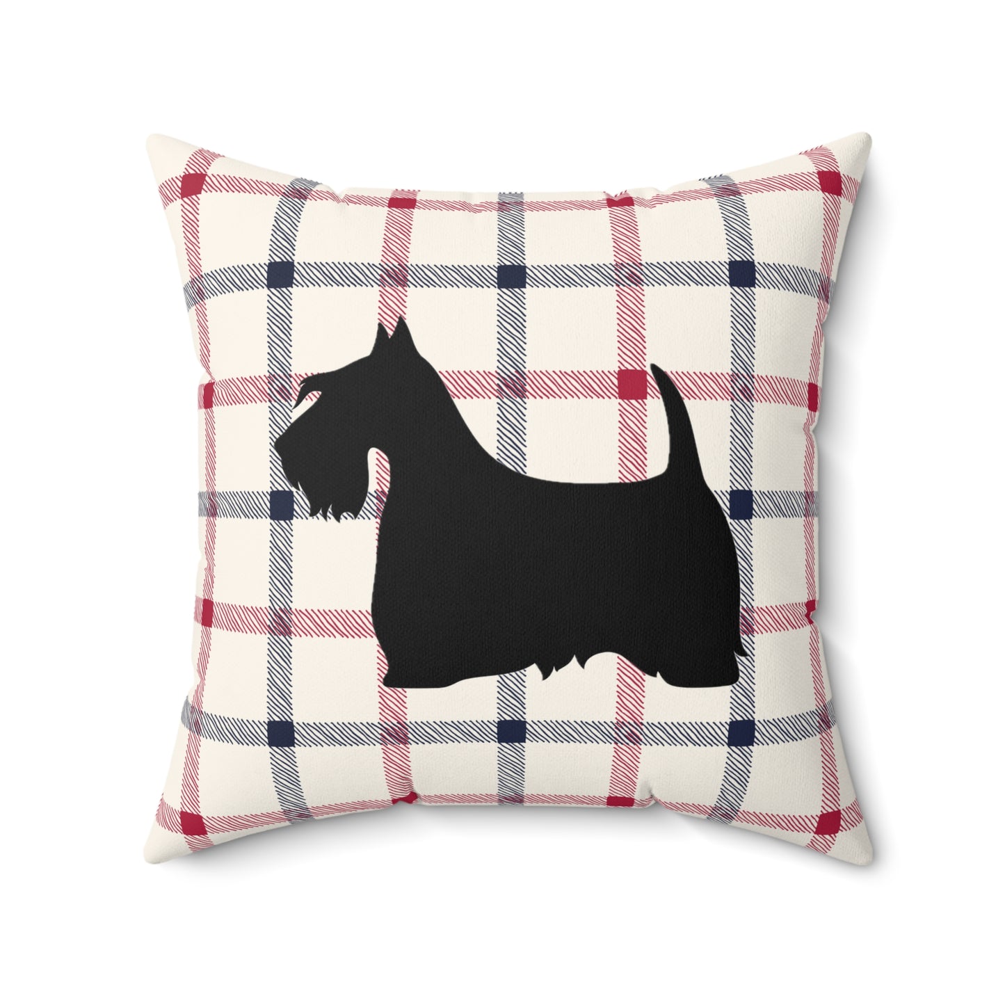 Scottish Terrier Faux Suede Pillow, Cozy Home Decor, Housewarming Gift, Pet Lover Gift, Holiday Accent Cushion