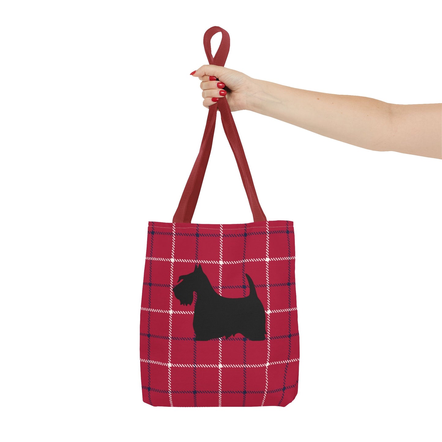 Plaid Scottish Terrier Tote Bag, Stylish Carryall for Pet Lovers, Perfect for Shopping, Beach Days, Teachers, Gifts, All-Occasion Bag