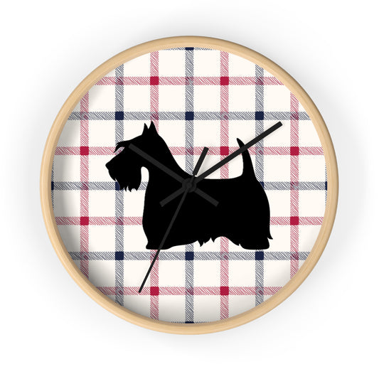 Scottish Terrier Wall Clock, Pet Lover Gift, Home Decor, Office Decor, Scottish Terrier Decor, Unique Wall Timepiece