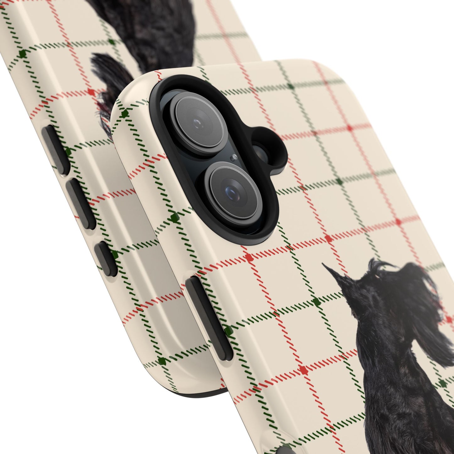 Scottish Terrier Phone Case, Tough Cases, Scottie Dog Phone Cover, Gift for Dog Lovers, Plaid Design