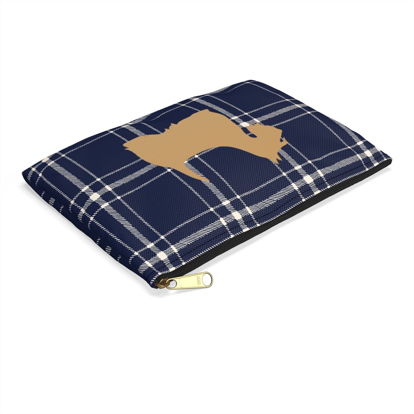 Scottish Terrier Accessory Pouch, Pet Lover Gift, Dog Travel Bag, Stylish Makeup Case, Plaid Organizer
