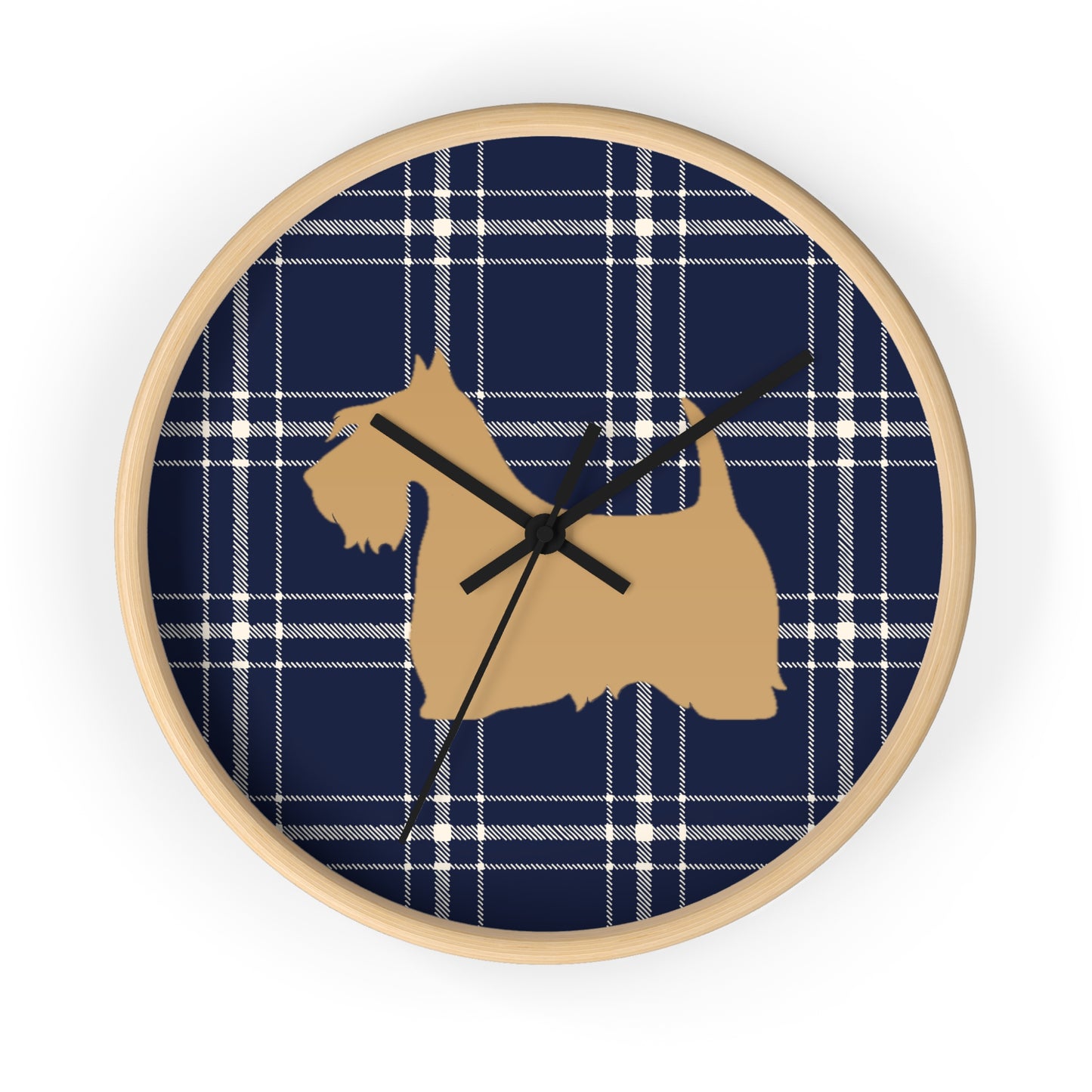 Scottish Terrier Wall Clock, Pet Lover Gift, Home Decor, Office Decor, Scottish Terrier Decor, Unique Wall Timepiece