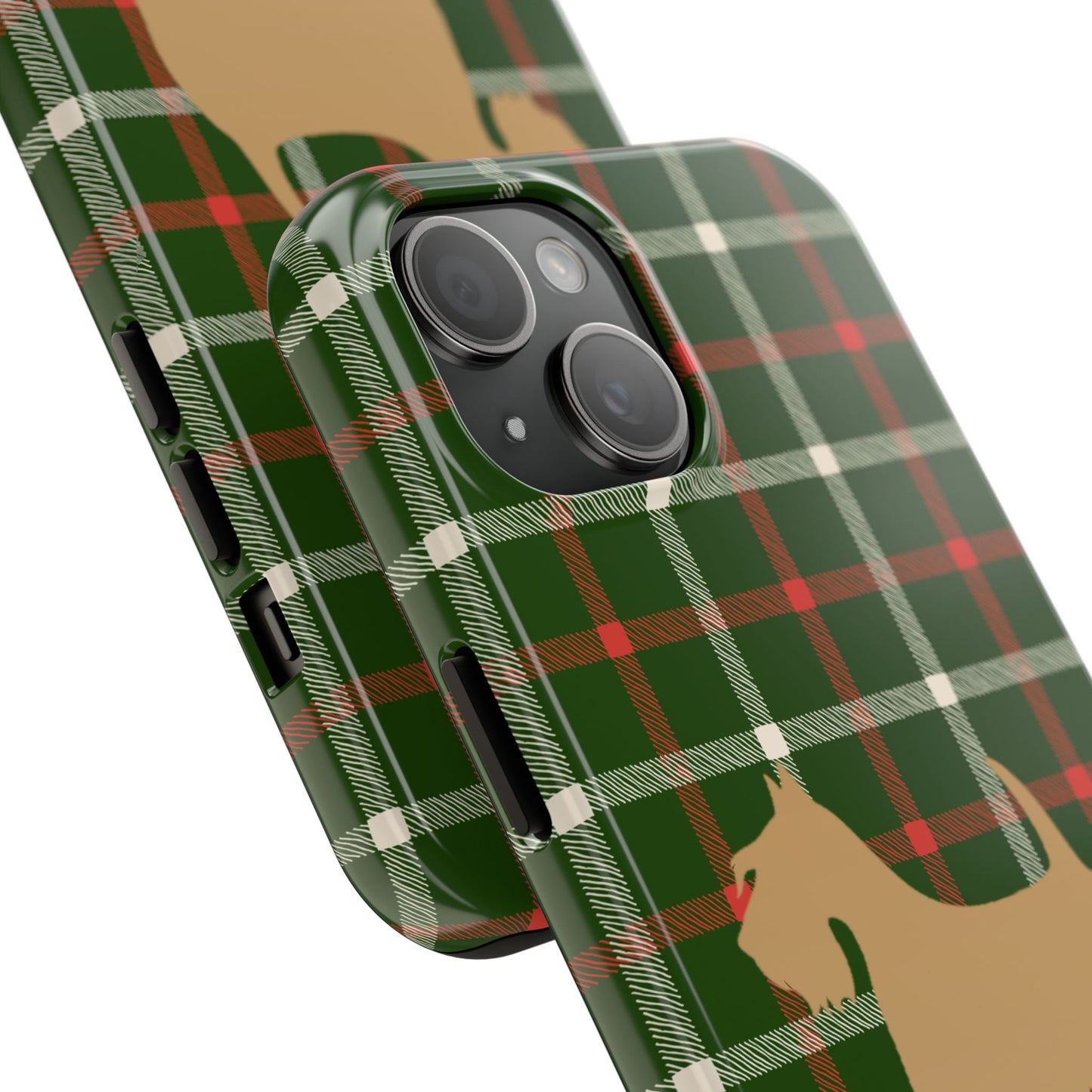 Scottish Terrier Phone Case, Tough Cases, Scottie Dog Phone Cover, Gift for Dog Lovers, Plaid Design