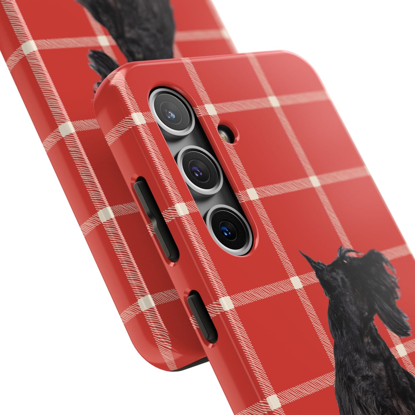 Scottish Terrier Phone Case, Tough Cases, Scottie Dog Phone Cover, Gift for Dog Lovers, Plaid Design