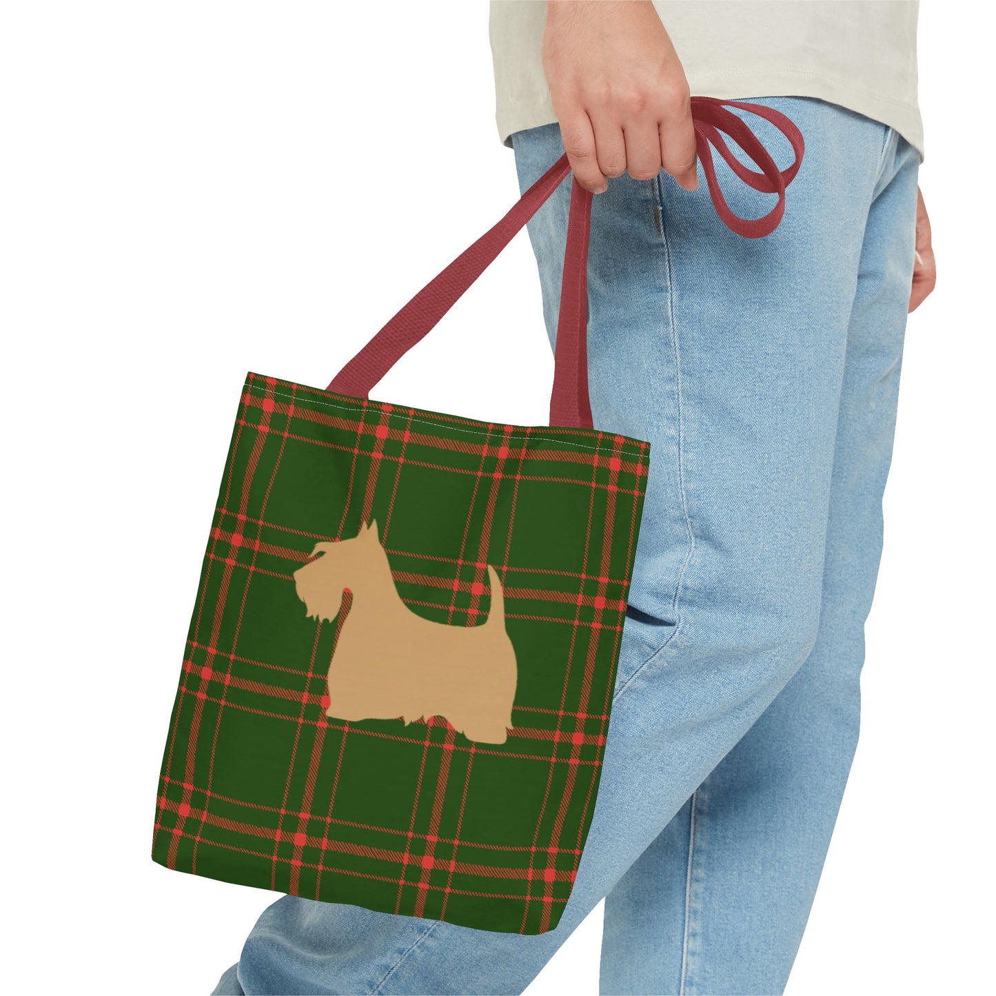 Plaid Scottish Terrier Tote Bag, Stylish Carryall for Pet Lovers, Perfect for Shopping, Beach Days, Teachers, Gifts, All-Occasion Bag