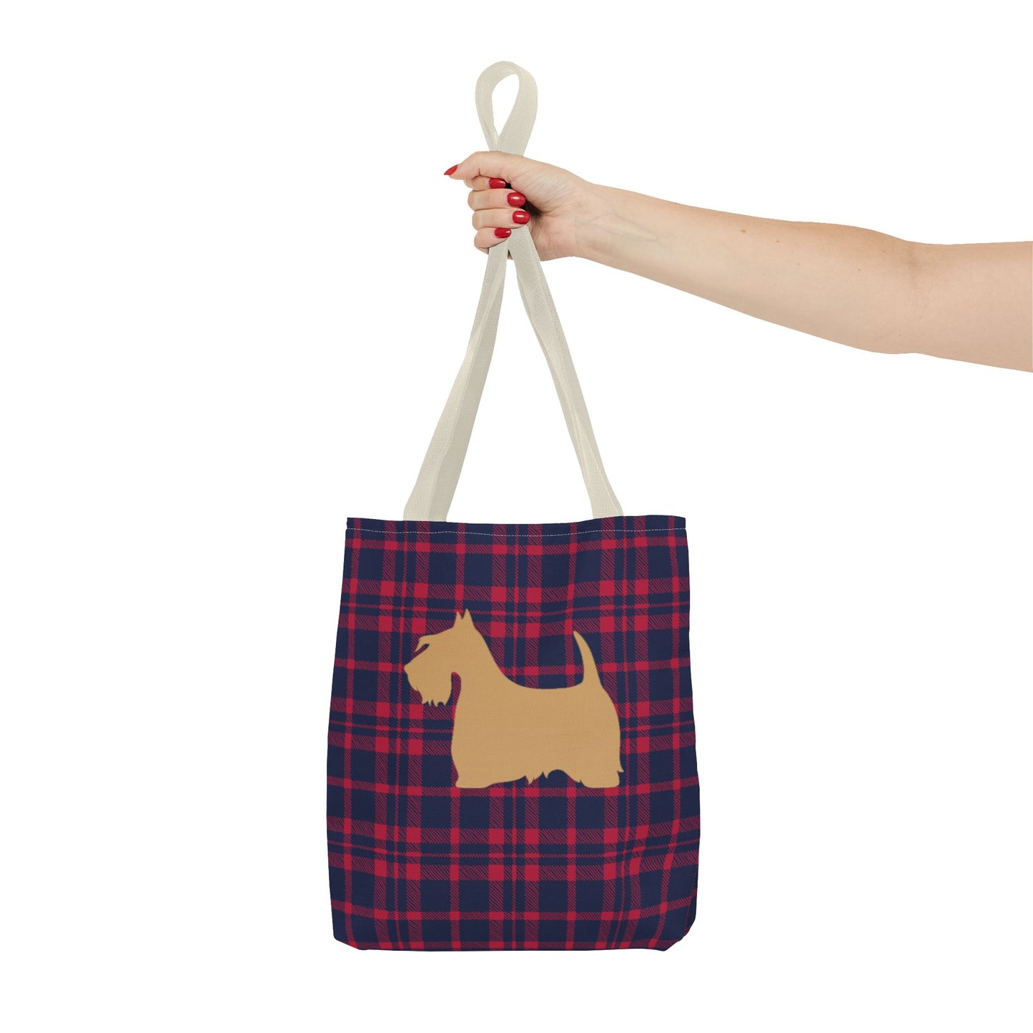 Plaid Scottish Terrier Tote Bag, Stylish Carryall for Pet Lovers, Perfect for Shopping, Beach Days, Teachers, Gifts, All-Occasion Bag