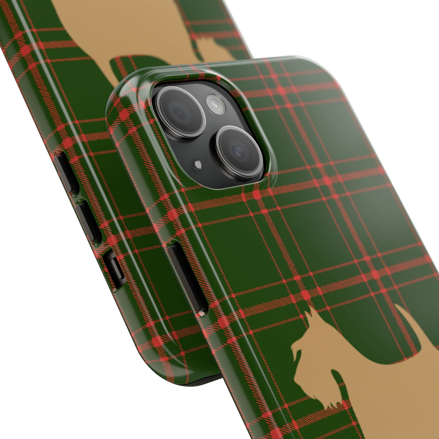 Scottish Terrier Phone Case, Tough Cases, Scottie Dog Phone Cover, Gift for Dog Lovers, Plaid Design
