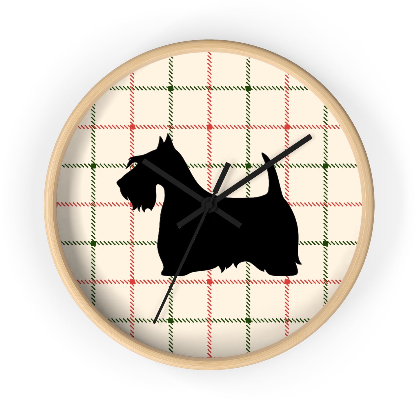 Scottish Terrier Wall Clock, Pet Lover Gift, Home Decor, Office Decor, Scottish Terrier Decor, Unique Wall Timepiece